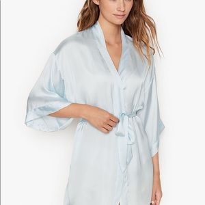 VICTORIA'S SECRET blue Bridal Satin Robe one size
